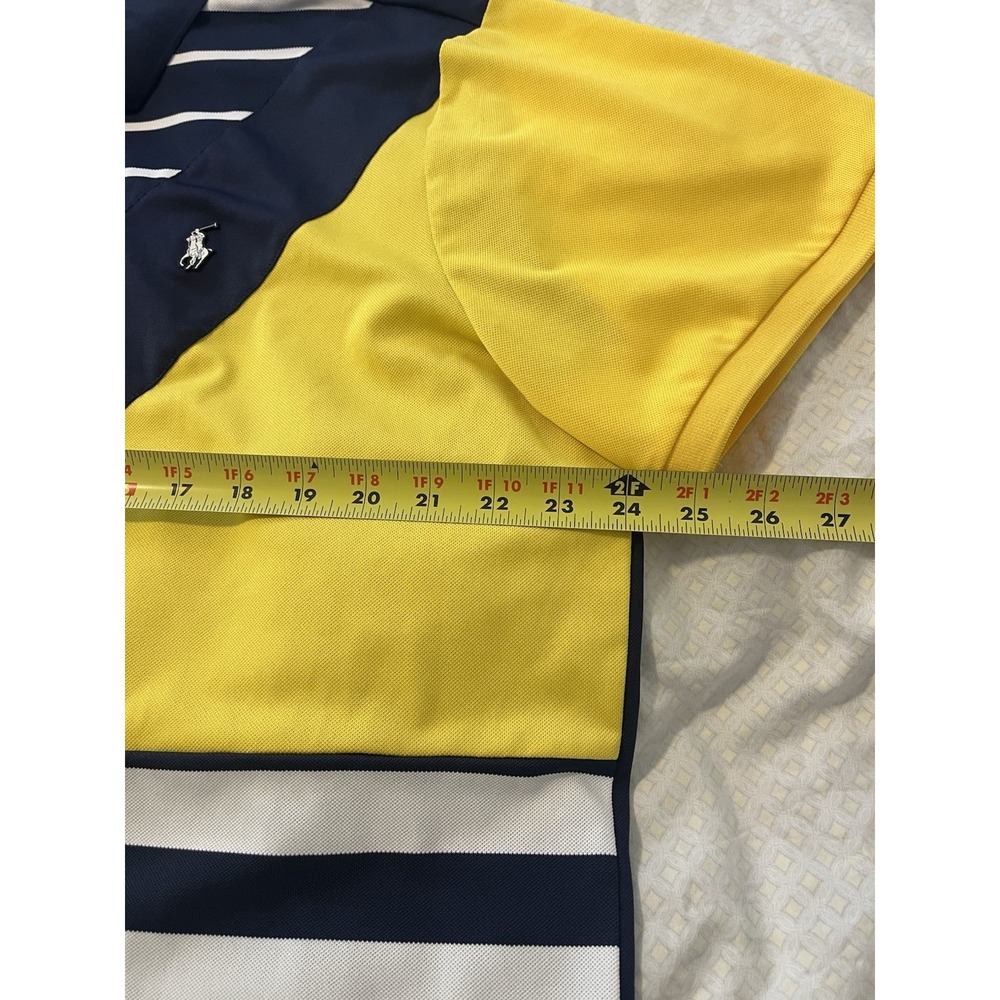 Polo Ralph Lauren Performance Men's Polo Color Block Sash Shirt Golf Abstract - Picture 4 of 5
